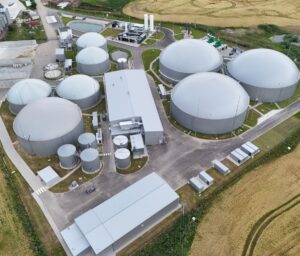 Biometanownia w Głąbowie, widok na cały zakład – realizacja PROEKO BIOGAS