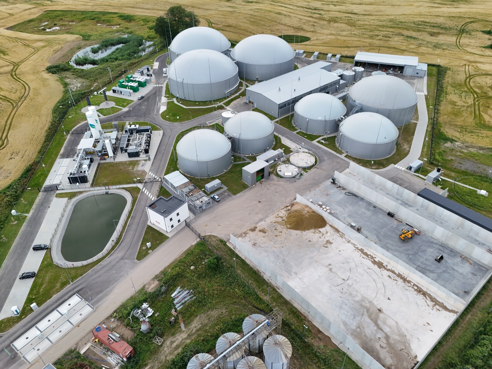Biometanownia w Głąbowie, plac technologiczny – realizacja PROEKO BIOGAS